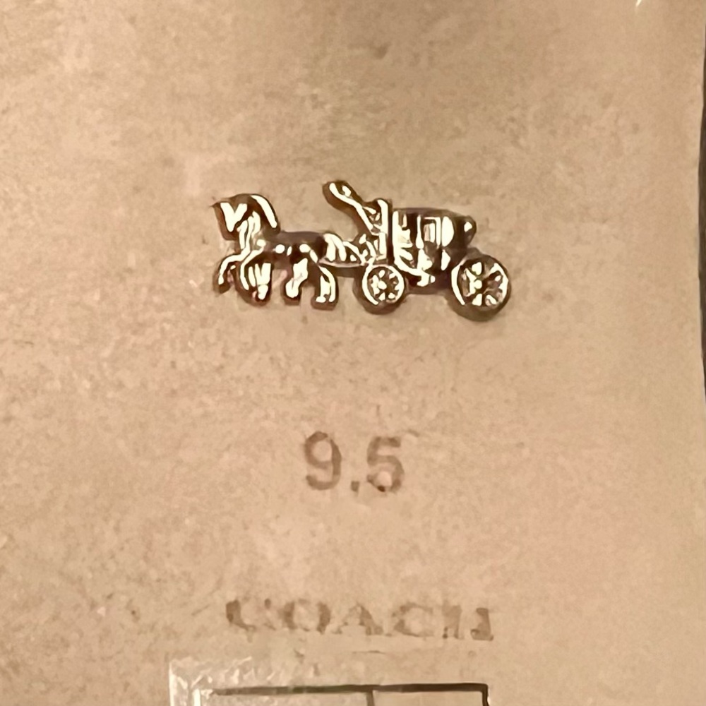 COACH Waverly Pointed Toe 3.25”Pump Designer Heels Womens Sz 9.5 Beige Monogram - Picture 4 of 14